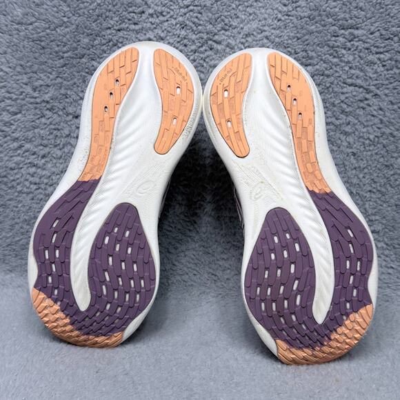 Asics Gel Nimbus 26 Womens Size 9.5 Running Shoes Oatmeal Faded Orange - Picture 7 of 9